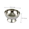 FOMIYES 3pcs Stainless Steel Shaving Bowl for Men Portable Footed Shaving Mug Ample Capacity for Home and Travel Use view 3