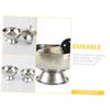 FOMIYES 3pcs Stainless Steel Shaving Bowl for Men Portable Footed Shaving Mug Ample Capacity for Home and Travel Use view 4