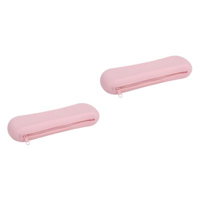 FOMIYES 2pcs Makeup Bags for Women Travel Makeup Organizer Silicone Brush Storage Bag Brush Case