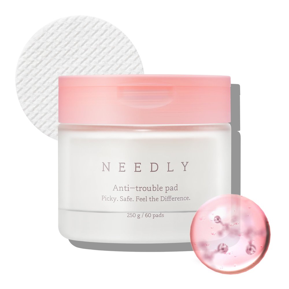 NEEDLY | Anti-Trouble Pad | Exfoliating & Sebum Improvement with Quadruple Peeling Complex | for Acne-Prone Skin