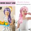 2 Pcs Long Kids Bonnets for Girls,Silky Satin Bonnet for Sleeping Kid, Bonnet for Kids' Braids,Long Hair view 4