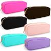 6 Pcs Waterproof Small Pencil Case Makeup Bag for Purse,Cute Pencil Pouch Preppy Nylon Makeup Brush Holder with Zipper,Girls Portable Storage Case Small Pen Bag for Office School College Travel view 1