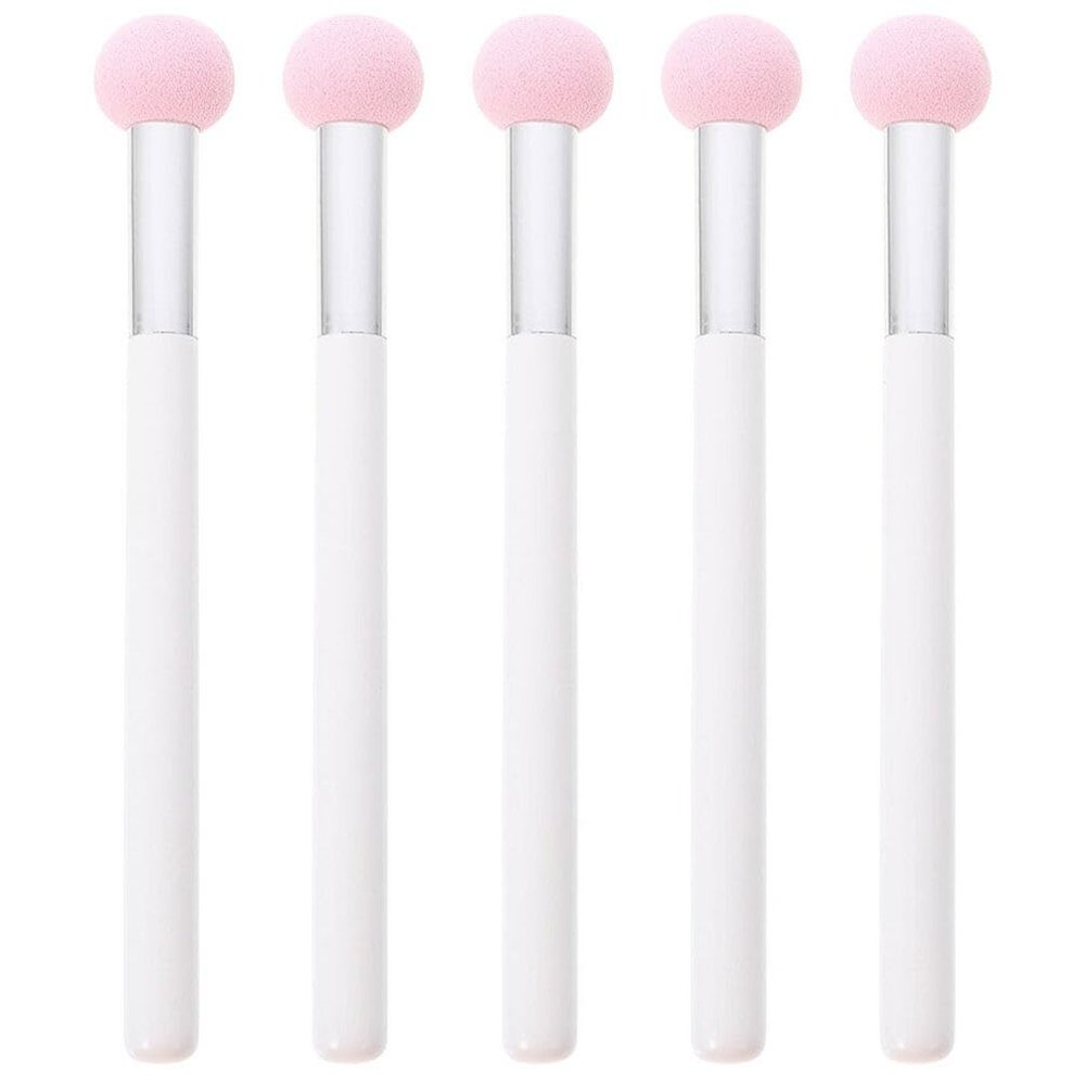 PACKOVE 5pcs Mushroom Makeup Sponges and Concealer Brushes for Liquid Foundation and Powder for Blending and Smoothing Cosmetics Handles