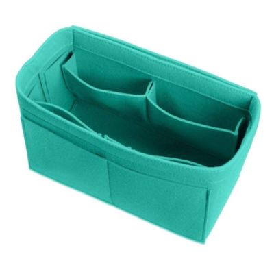 LaBdip Cosmetic bag, multifunctional storage bag, suitable for ladies to carry out fashion cosmetic felt liner bag green