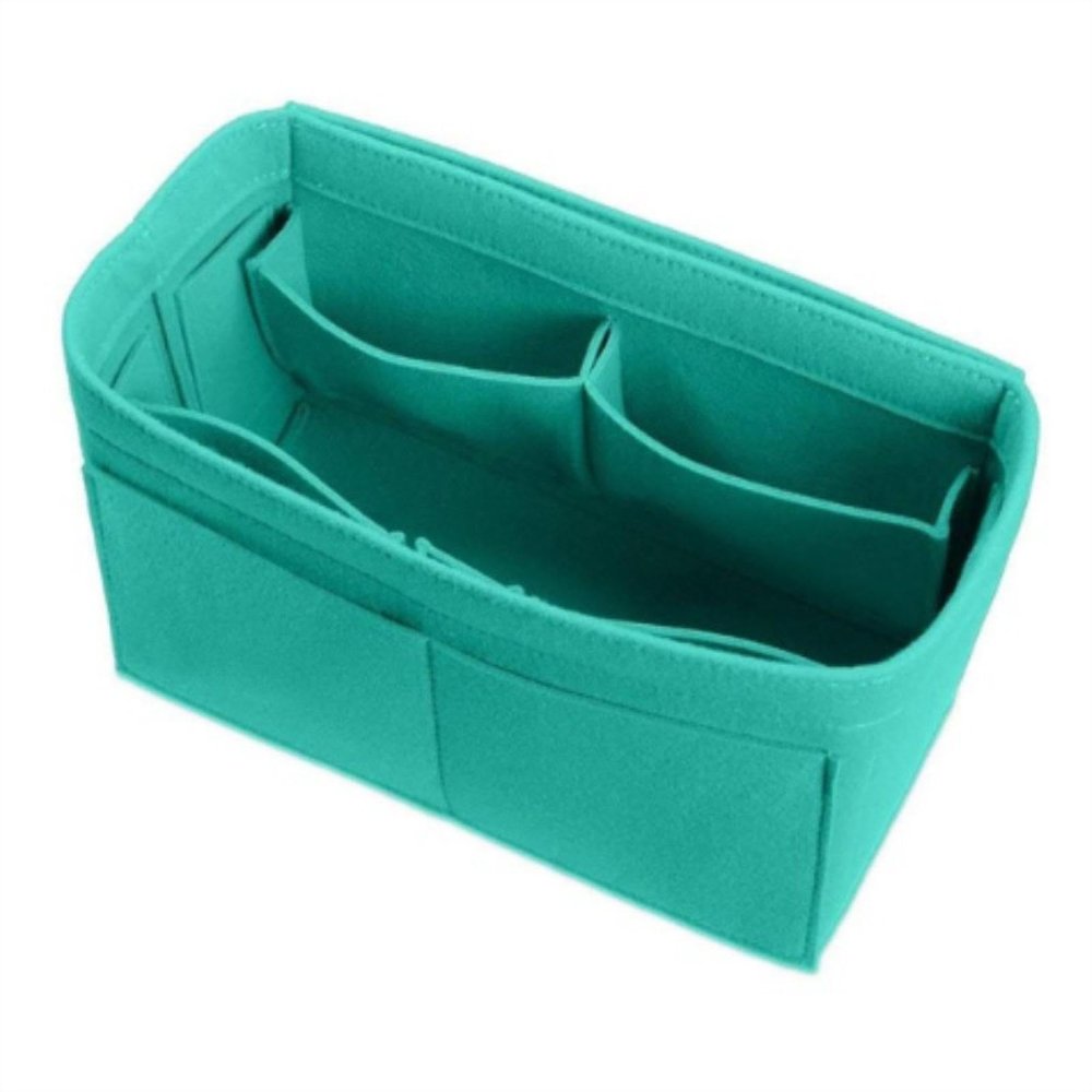 LaBdip Cosmetic bag, multifunctional storage bag, suitable for ladies to carry out fashion cosmetic felt liner bag green