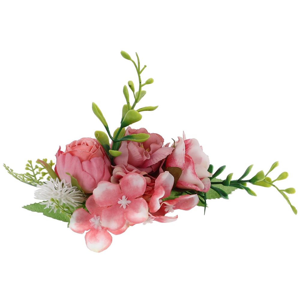 ABOOFAN Artificial Flower Hair Comb for Women Lightweight Decorative Bridal Side Comb Hair Accessory for Weddings and Daily Wear