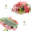 ABOOFAN Artificial Flower Hair Comb for Women Lightweight Decorative Bridal Side Comb Hair Accessory for Weddings and Daily Wear view 3