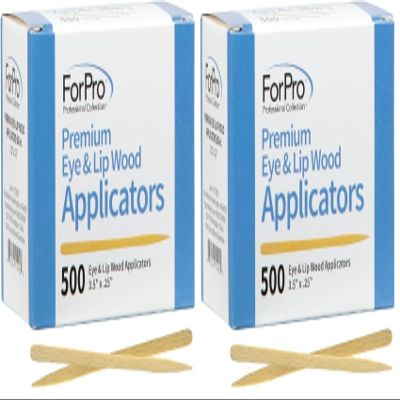 ForPro Premium Eye & Lip Wood Applicators, Non-Sterile, for Hair Removal Wax Application and DIY Projects, 3.5 L x .25 W, 500-Count (Pack of 2)
