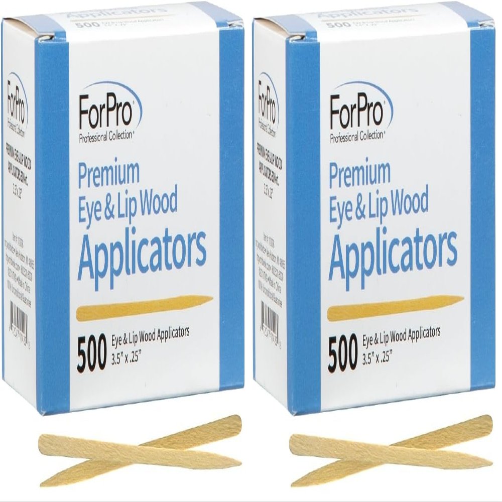 ForPro Premium Eye & Lip Wood Applicators, Non-Sterile, for Hair Removal Wax Application and DIY Projects, 3.5 L x .25 W, 500-Count (Pack of 2)