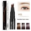 Four Forked Eyebrow Pencil, Eyebrow Pen, Liquid Eyebrow Pen, Waterproof Microblading Eyebrow Pencil with a Micro-Fork Tip Applicator, Creates Natural Looking Brows Effortlessly (Coffee brown) view 4