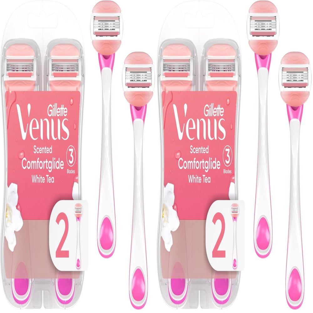 ComfortGlide White Tea Women's Disposable Razor, 2 Count (Packaging May Vary) (Pack of 2)