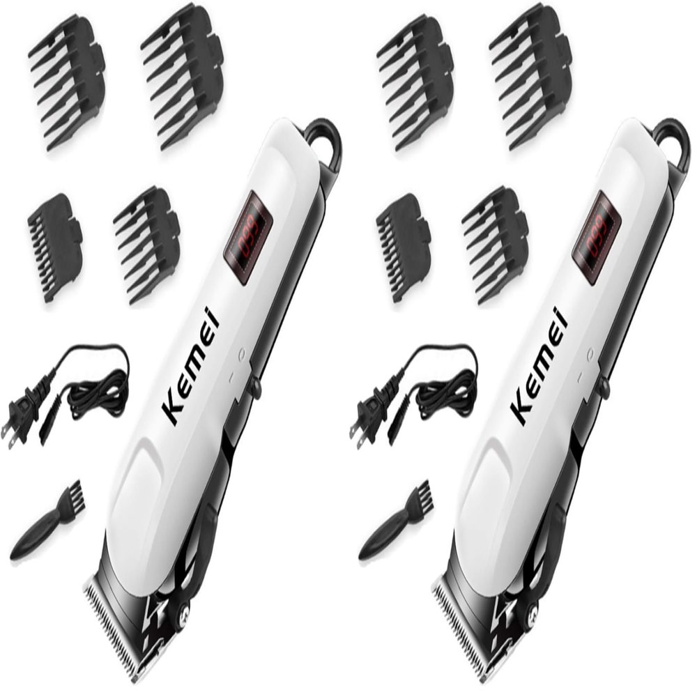 F.lashes Hair Clippers for Men Cordless Hair Clipper Hair Cutting Kit Rechargeable Low-Noise Household Hair Trimmer for Men Clippers for Hair Cutting Professional (Pack of 2)