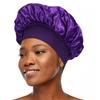 12 Pieces Silk Bonnet for Women Curly Hair Satin Bonnet Hair Wrap for Sleeping Cap with Tie Band (Purple) view 4