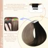 Full Shine Tape in Hair Extensions Human Hair, Color 1B Natural Black to 18 Dirty Blonde, 16 Inch, 50g, 20PCS, Straight Remy Tape in Extensions Real Human Hair Seamless Skin Weft for Wedding view 4