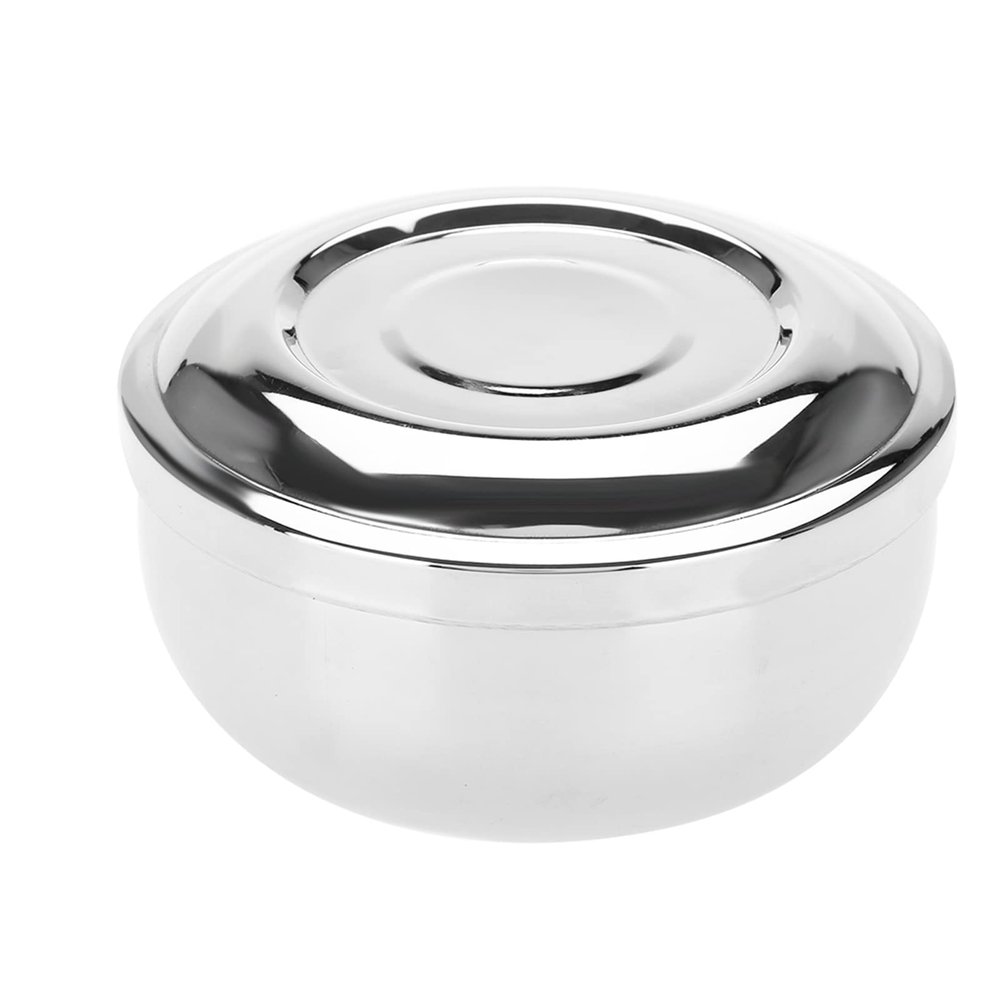 QANYEGN Stainless Steel Shaving Soap Bowl with Lid, Premium Beard Shaving Mug Container, Shaving Soap Bowl for Home, Salon
