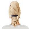 Coral Velvet Hair Drying Cap for Women Thickened Wrap Hair Towel Quick Drying Hair Wipe Absorbent Drying Towel Elasticized Shower Cap (Two - Three Pack) (Khaki x2+ Gray) view 2