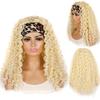 HeioWuio 613 Curly Wave Human Hair Headband Wig For Women No Lace Grade 8A Unprocessed Virgin Hair Glueless Wig 26 Inch view 3