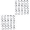Beaupretty 60pcs Empty Blusher Pans Metal Eyeshadow Trays Round Makeup Pans Smooth Edges view 1