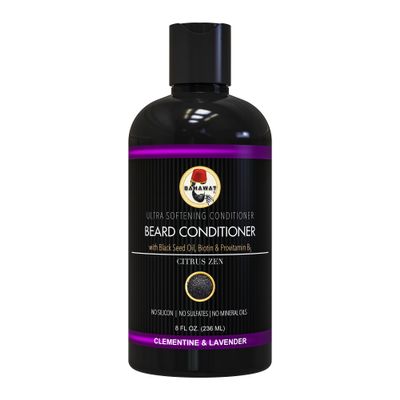 BAHAWAT Beard Conditioner - Citrus Lavender - 8 fl. oz. - Sulfate free - with biotin, provitamin B5, Blackseed oil, Jojoba Oil, Natural Ingredients for a Gentle, Deep Cleanse-Strengthening Wash