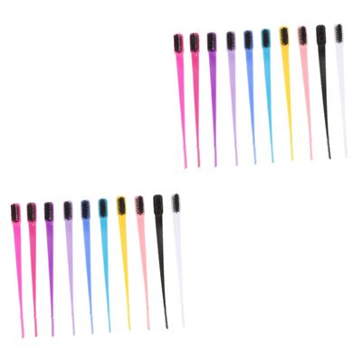 FOMIYES 20pcs Dual-use Eyebrow Brush Smoothing Brush Detangler Makeup Combs for Eyebrows Mascara Eyelash Comb Edge Brow Hair Grooming Tool