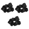 Beaupretty 6pcs Hair Scrunchies Elegant Black Elastic Hair Ties for Women Accessories for Daily Wear and Parties for Thick Curly view 1