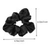 Beaupretty 6pcs Hair Scrunchies Elegant Black Elastic Hair Ties for Women Accessories for Daily Wear and Parties for Thick Curly view 2