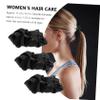 Beaupretty 6pcs Hair Scrunchies Elegant Black Elastic Hair Ties for Women Accessories for Daily Wear and Parties for Thick Curly view 4