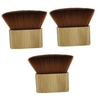 FOMIYES 3pcs Large Wooden Base Barber Brush for Hair Cutting Removal Soft Nylon Duster for Cleaning Broken Hair Salons Homes