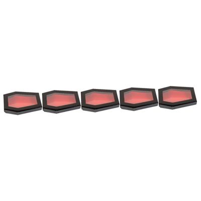 FOMIYES 5pcs Coffin-shaped Eyelash Case Portable Storage Box for False Lashes Lightweight Makeup Organizer for Travel Halloween and Daily Use