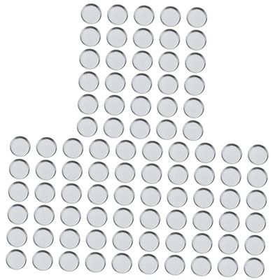 Beaupretty 90pcs Empty Eyeshadow Pans Blusher Case Round Metal Pans for Diy Makeup Lightweight Portable