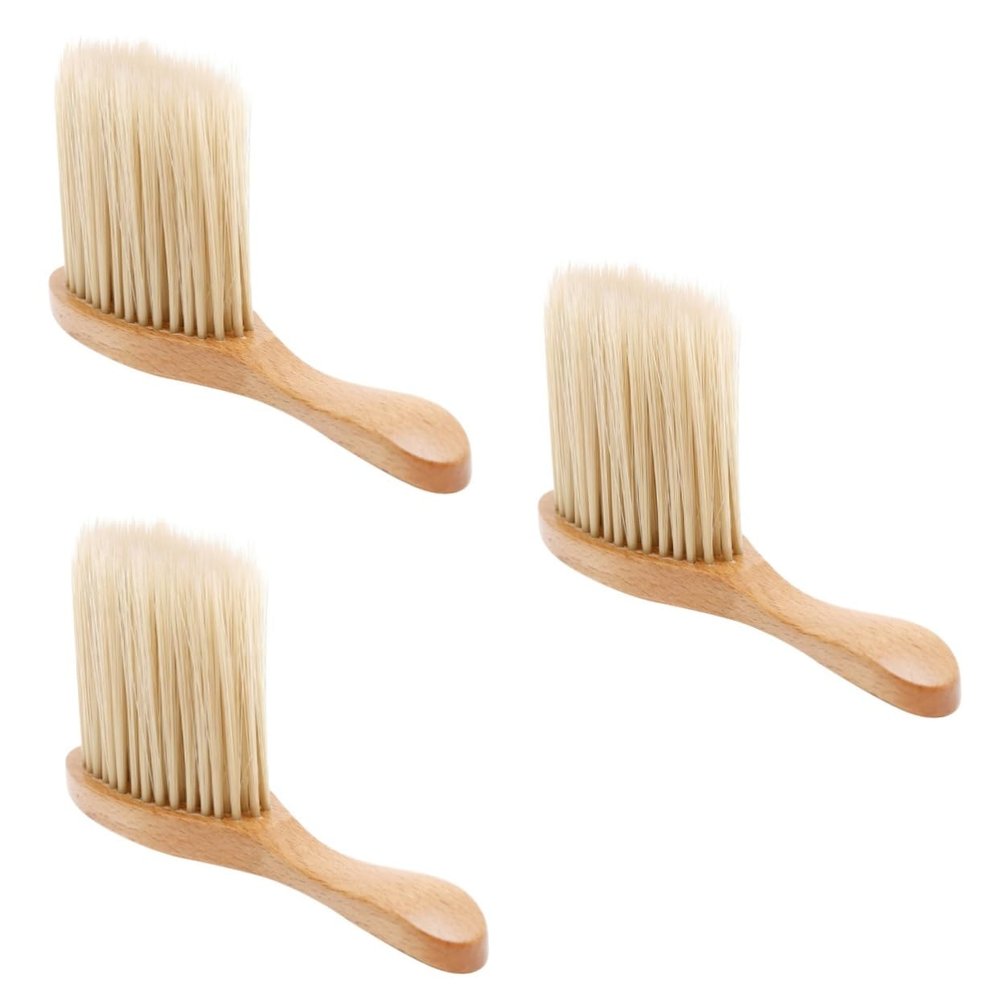 FOMIYES 3pcs Barber Hair Cleaning Brush Duster for Efficient Hair Removal Manual Shaving Tool for Salons and Home Use Comfortable Grip for Maximum Control Gentle Skin