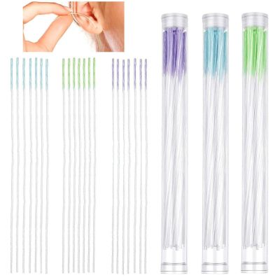 Fopytu 180 Pcs Earrings Hole Cleaner Floss Disposable Ear Piercing Aftercare Piercing Cleaning Line Ear Piercing Care Odor Removal Cleaning Tool
