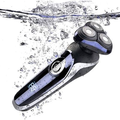 KouRy Electric Razor for Mens Head and Beard Shaving, Multifunctional Electric Raz IPX7 Levels Waterproof, USB Rechargeable and Beard Trimmer - Wet/Dry with 4-in-1 Grooming Kit