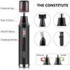 KouRy Ear and Nose Hair Trimmer for Men & Women, Electric Eyebrow Trimmer Painless Nose Clippers Facial Hair Remover Waterproof Easy to Clean Black view 2