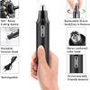 KouRy Ear and Nose Hair Trimmer for Men & Women, Electric Eyebrow Trimmer Painless Nose Clippers Facial Hair Remover Waterproof Easy to Clean Black view 3