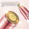 KouRy Ear Nose & Brow Trimmer ClipperUSB Rechargeable,Painless Eyebrow & Facial Hair Detail Trimmer for Men & Women,Electric Groomer,The Ideal Gift for Family Pink view 3