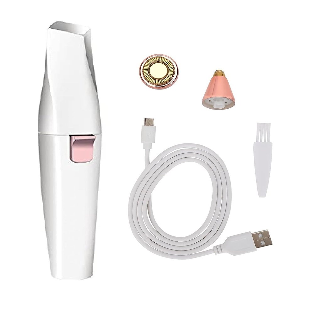 Painless Eyebrow Trimmer for Women, 2 in 1 Rechargeable Facial Hair Remover