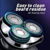 KouRy Men's Electric ShaverBlue USB Rechargeable Rotary Shaver Razor for Men,IPX6 WaterproofMultifunctional Electric Razor,Easy to Clean view 2