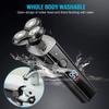 KouRy Electric Razor Shaver for Men,Metal IPX7 Waterproof Removable Precision Beard Hair Trimmer Mens Smart Beard Knife Black view 3