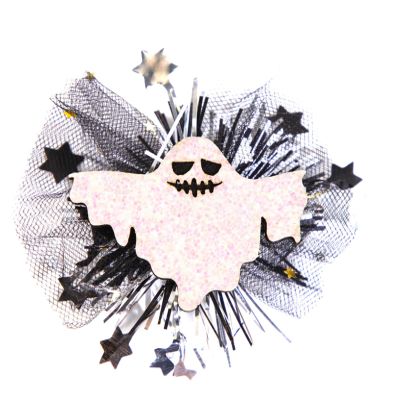 Halloween hairpin headdress party decoration Spider pumpkin mesh cloth side clip furnishings ornaments