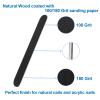 Emery Board Nail Files (24 Pack), 100/180 Grit Wooden Nail File for Natural Nails, 7 Inches Emory Filers Manicure Tool Set Disposable Nail File for Home Salon Black view 4