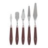 Metal Straight Stainless Waxing Spatula, 5 Pcs Wax Spatulas Multifunction Cake Icing Spatula Mixing Scraper for Decorating Baking view 1