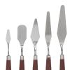 Metal Straight Stainless Waxing Spatula, 5 Pcs Wax Spatulas Multifunction Cake Icing Spatula Mixing Scraper for Decorating Baking view 4