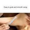 Wax Applicator for Hair Removal, Metal Wax Spatulas Straight Stainless Steel Body Waxing Stick with Wooden Handle for Hair Removal view 2