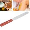 Wax Applicator for Hair Removal, Metal Wax Spatulas Straight Stainless Steel Body Waxing Stick with Wooden Handle for Hair Removal view 4