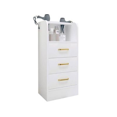 LXHELIVERY Salon Stations Storage Cabinet Barber Stations Storage Cabinet Salon Station Cart for Hair Stylist with Tool Drawers for Barber Shops (Color : White, Size : 35x30x80cm)