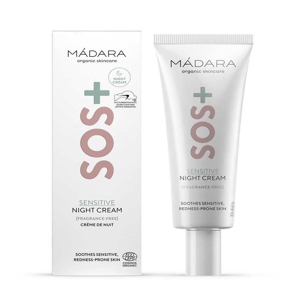 Madara SOS+ SENSITIVE Night Cream, Calming moisture for sensitive, reactive and redness-prone complexions