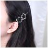 Iaceble Boho Crystal Flower Hairclips Barrette Hollow Cz Flower Side Clip Hairpin Silver Flower Hairpins Clip Rhinestone Flower Shape Haed Clip Decorative Hair Accessories for Women Headdress view 1