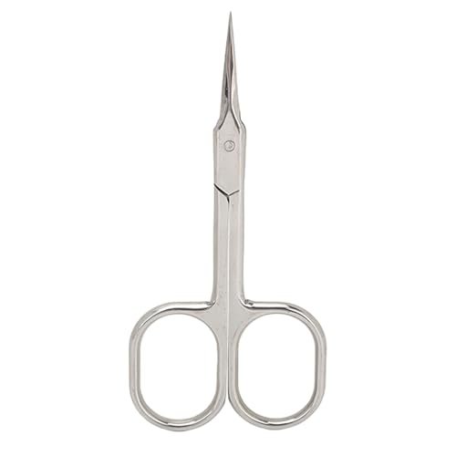 Stainless Steel Cuticle Trimmer Scissors, RIVET FIX, Service, Manicure Tool for Nails - Arc Shaped Design