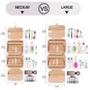 Travel Hanging Toiletry Bag for Women, with Jewelry Organizer Compartment, Medium Waterproof Hanging Makeup Accessories, Cosmetic Essentials, Toiletries Dopp Kit Set with Trolley Belt, Baby Pink view 2